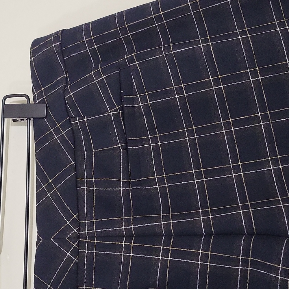 Women's Midnight Blue Plaid Pants by Ann Taylor
